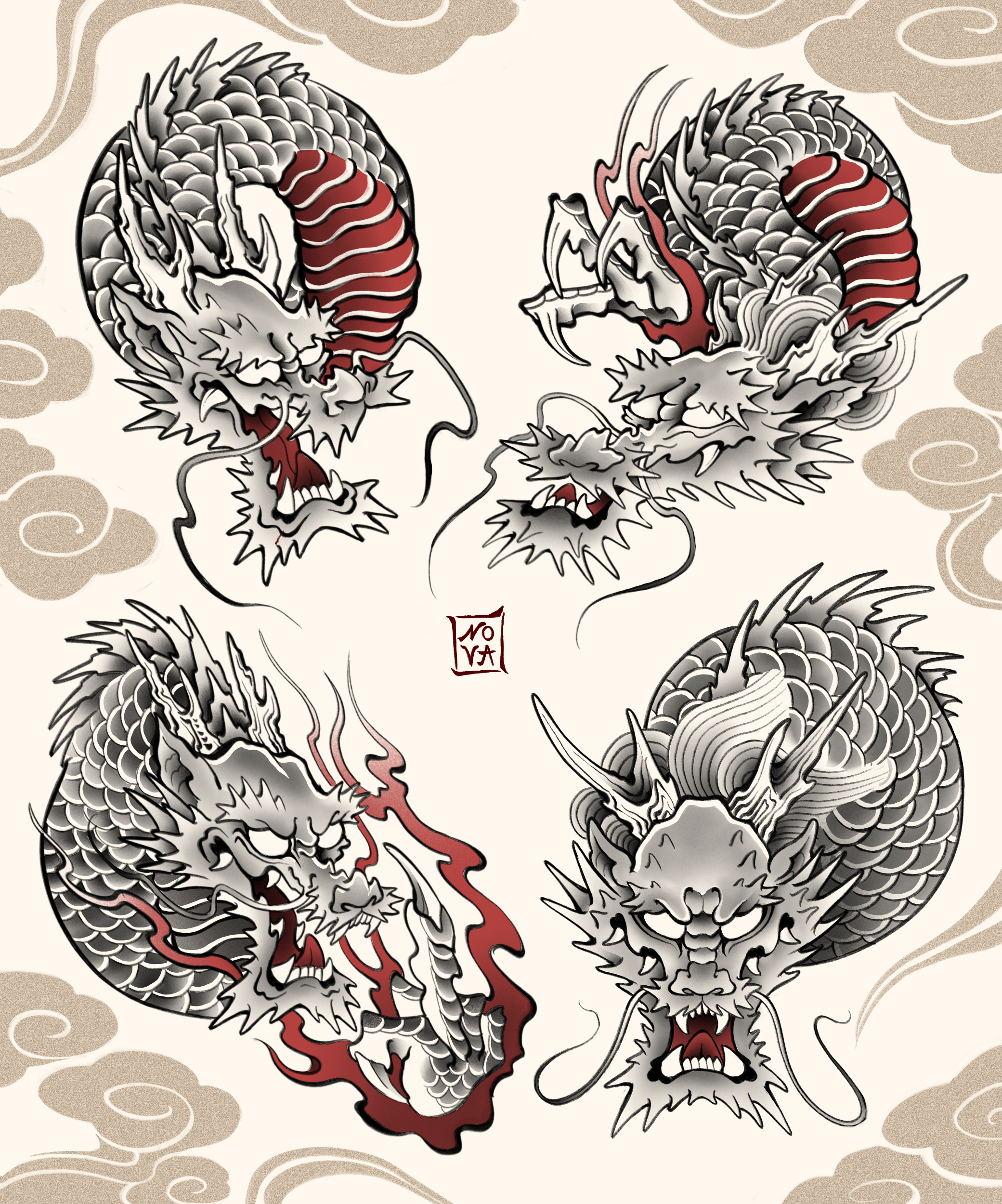 Available illustrative tattoo design